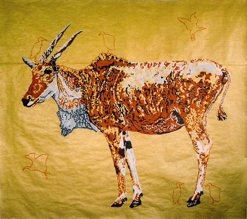 Eland-antilope - 210 x 240 cm - acryl op papier - 2005/2006