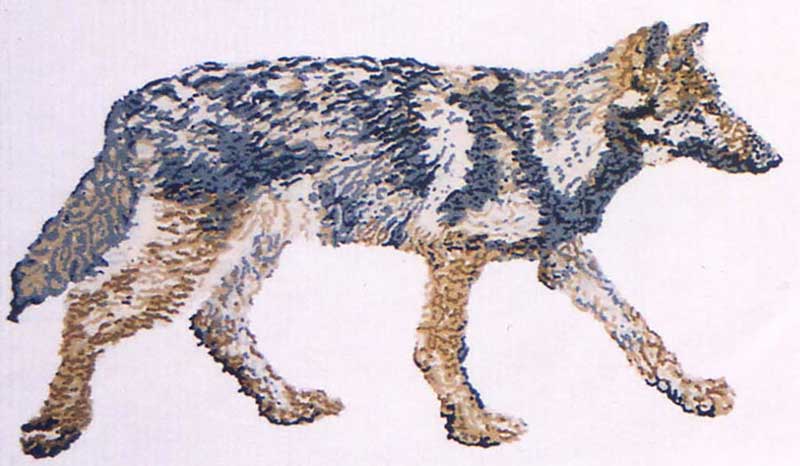 De Wolf - 2011 - Materiaal Acryl op Papier - afmeting 75 x 120 cm